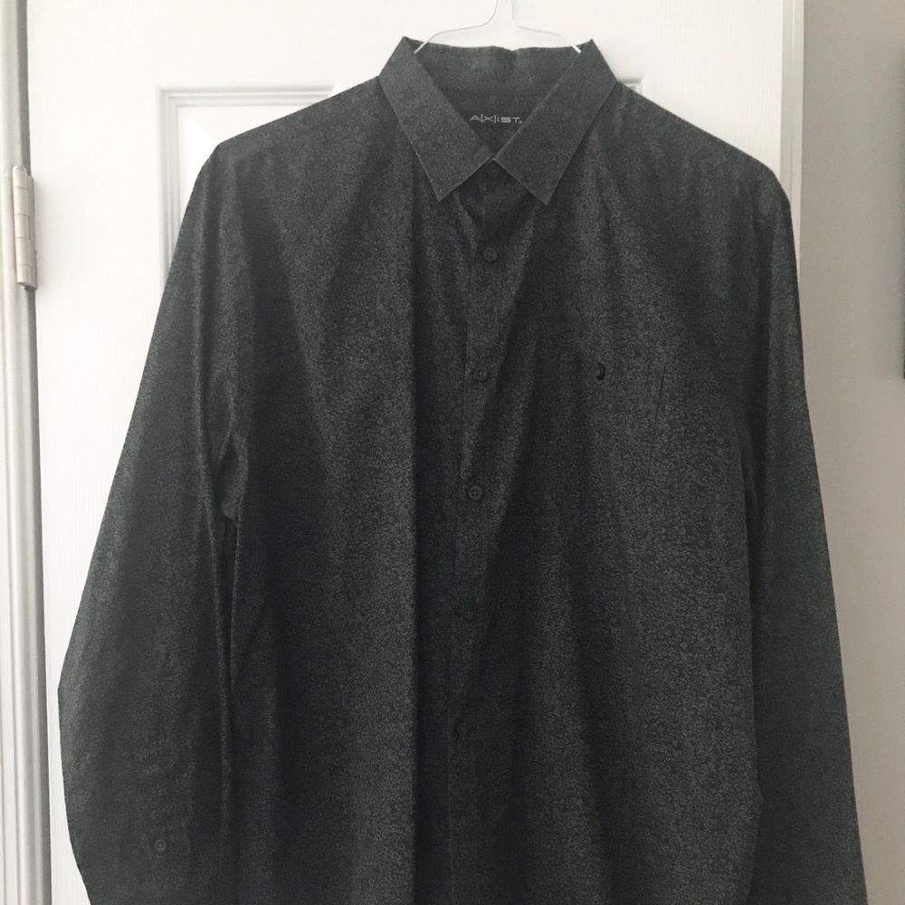 Axist Black Printed Button Down Shirt. Size: L.